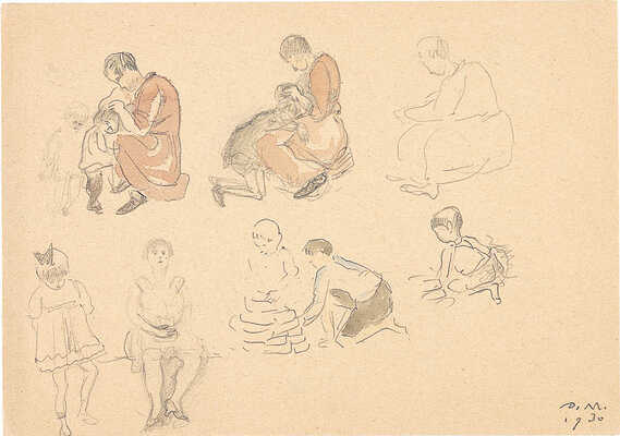 Митрохин Дмитрий Исидорович. Лист с набросками